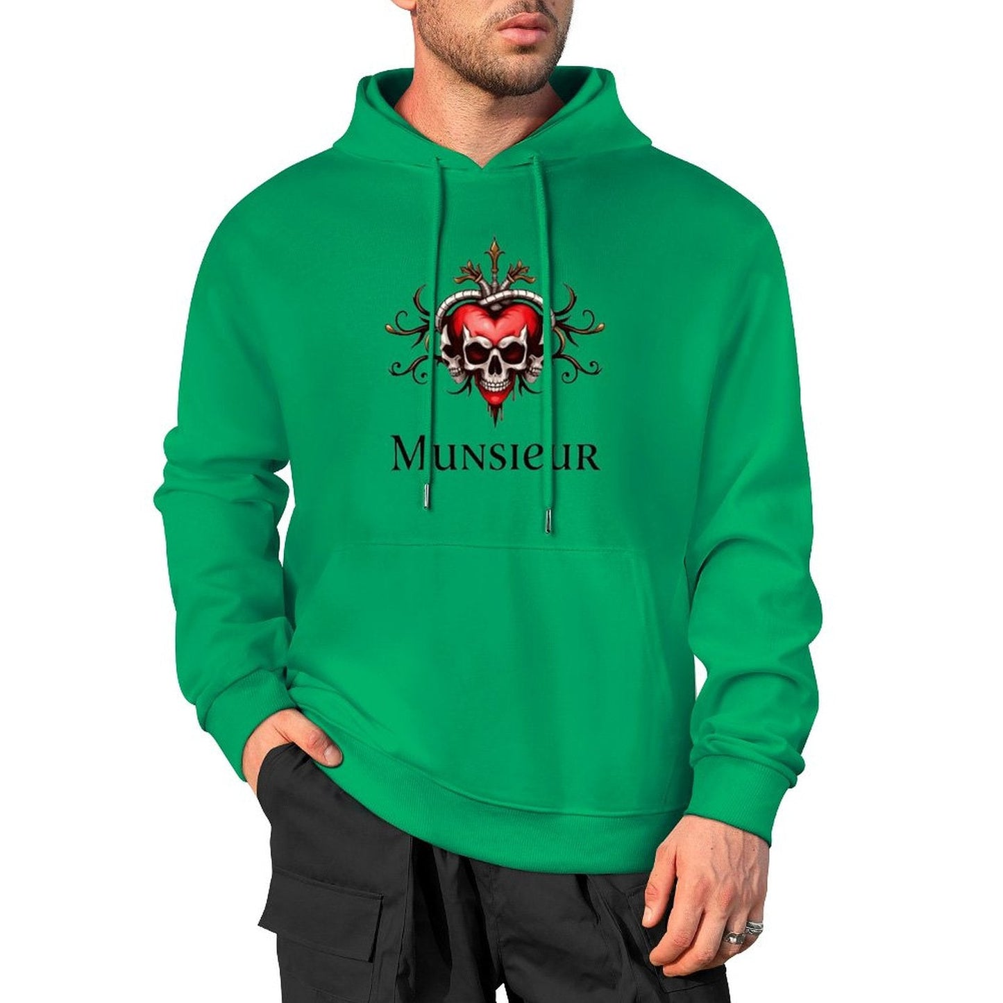 Munsieur Deadly Love: Skull Hoodie for Men