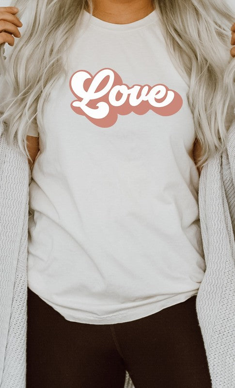 Retro Love Valentines Day PLUS SIZE Graphic Tee - Aaria Tees