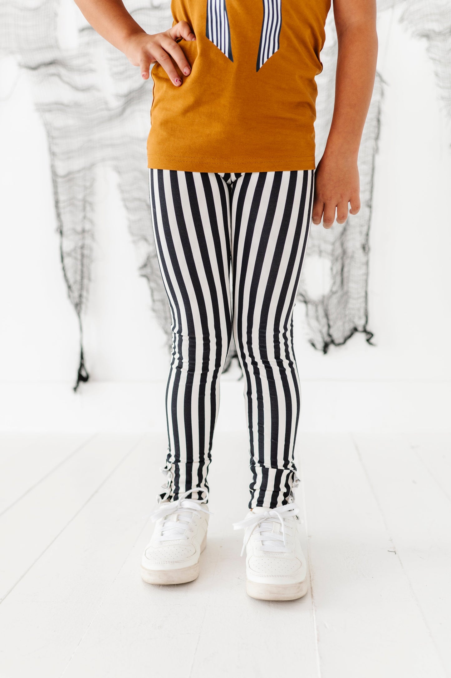 Espresso Striped | (SLIM) LEGGING