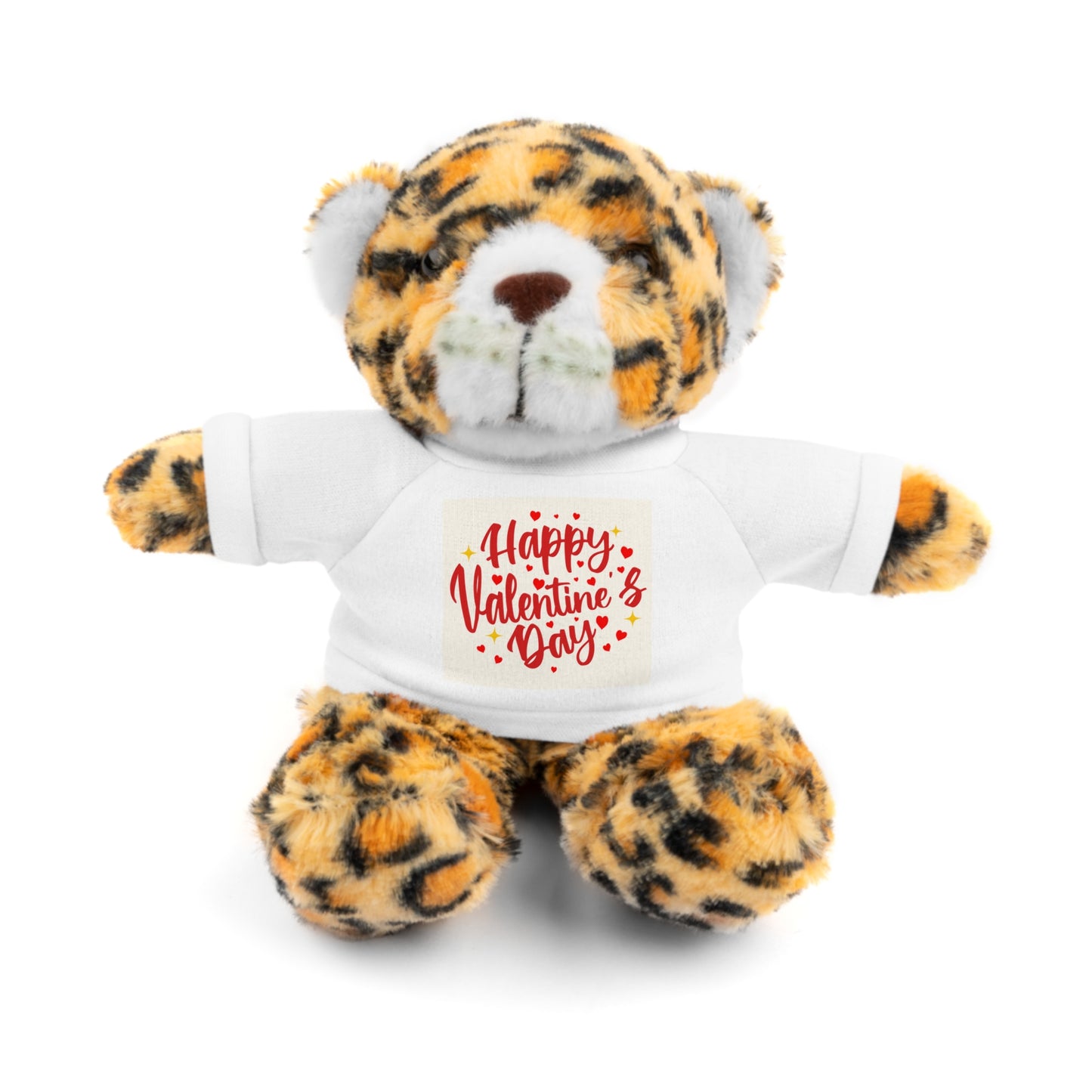 Happy Valentine Day Panda Stuffed Animal with Tee Aaria Tees