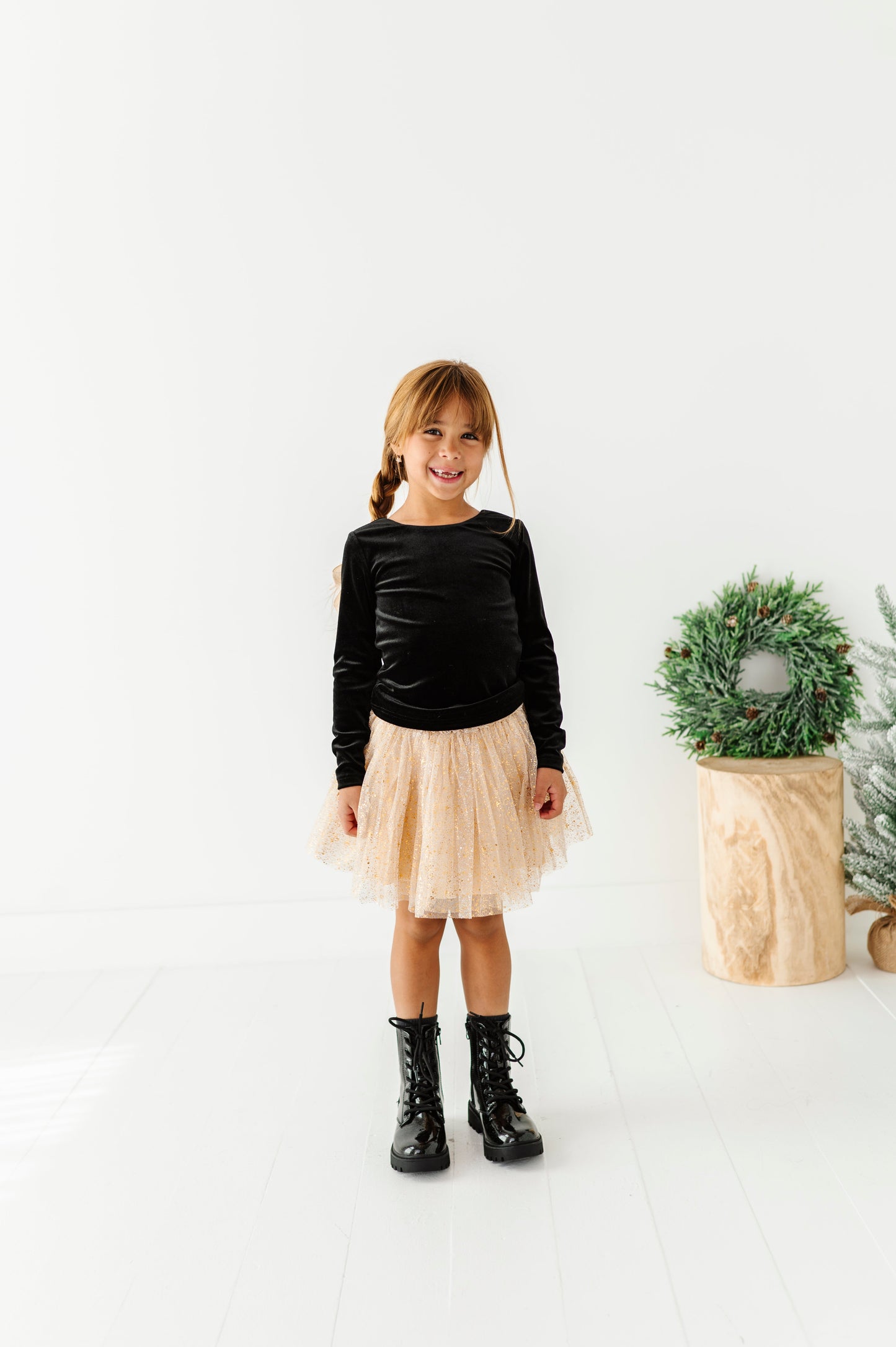 Black Velvet | Bow Back Long Sleeve Top