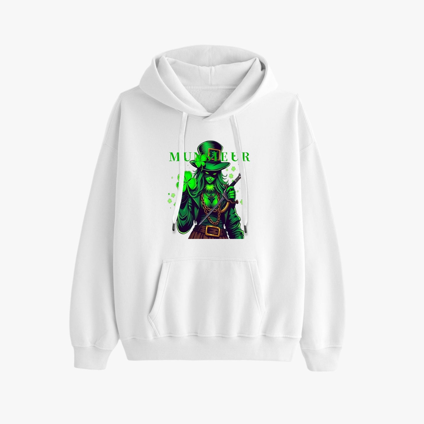 St. Patrick's Day Collection Munsieur Unisex Premium Pullover Hoodie Sweater Clover Gang Betty