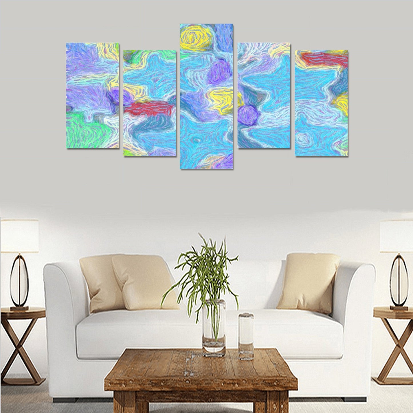 Canvas Wall Art Prints (No Frame) 5-Pieces - "Stars"