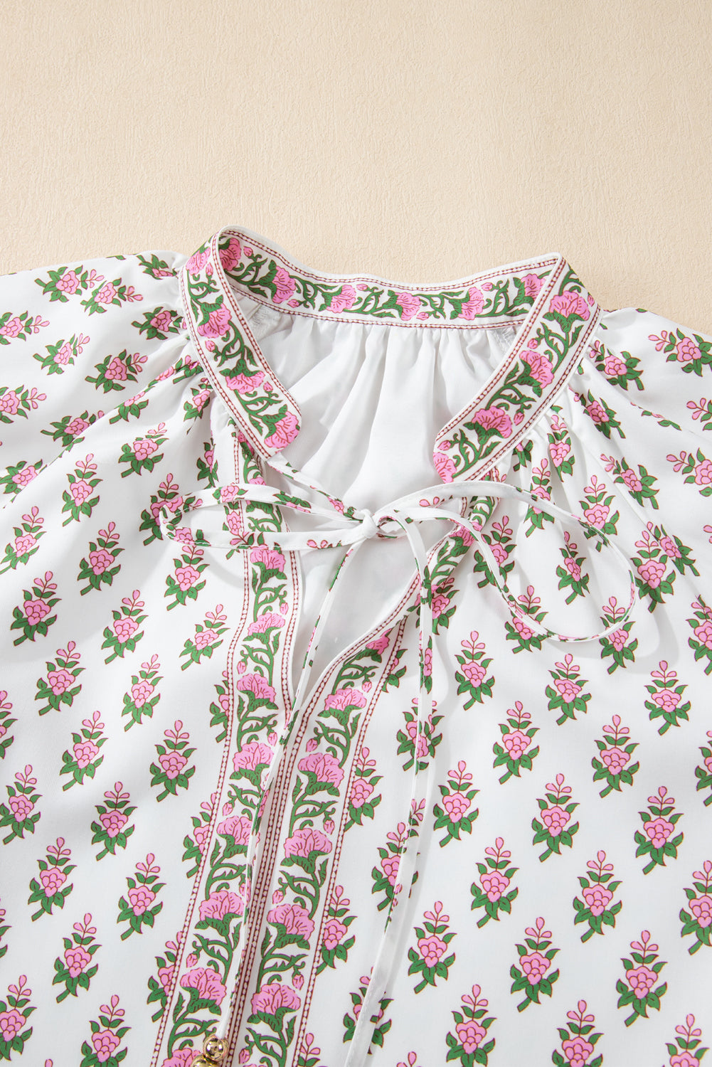 Jaycee Floral Neck Tie Ruffled Dress