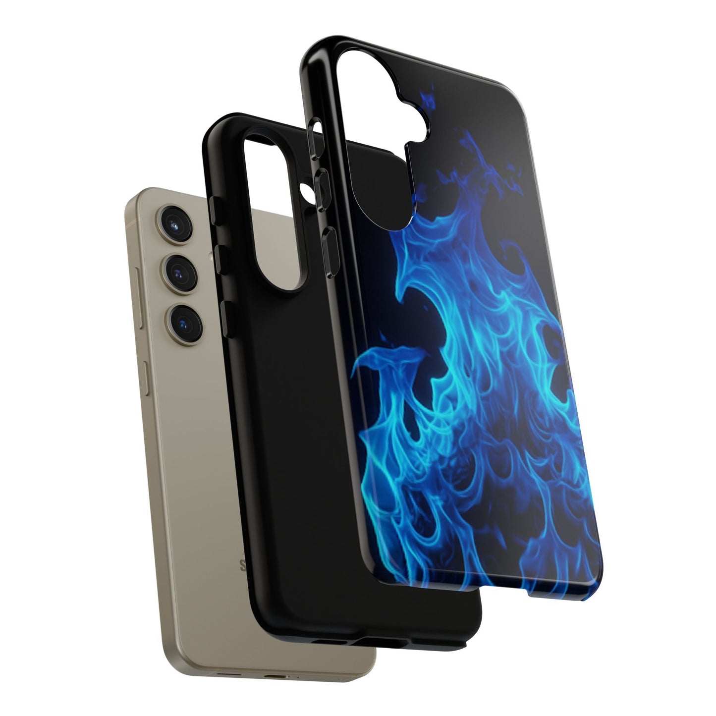 Blue Flames Tough Phone Case