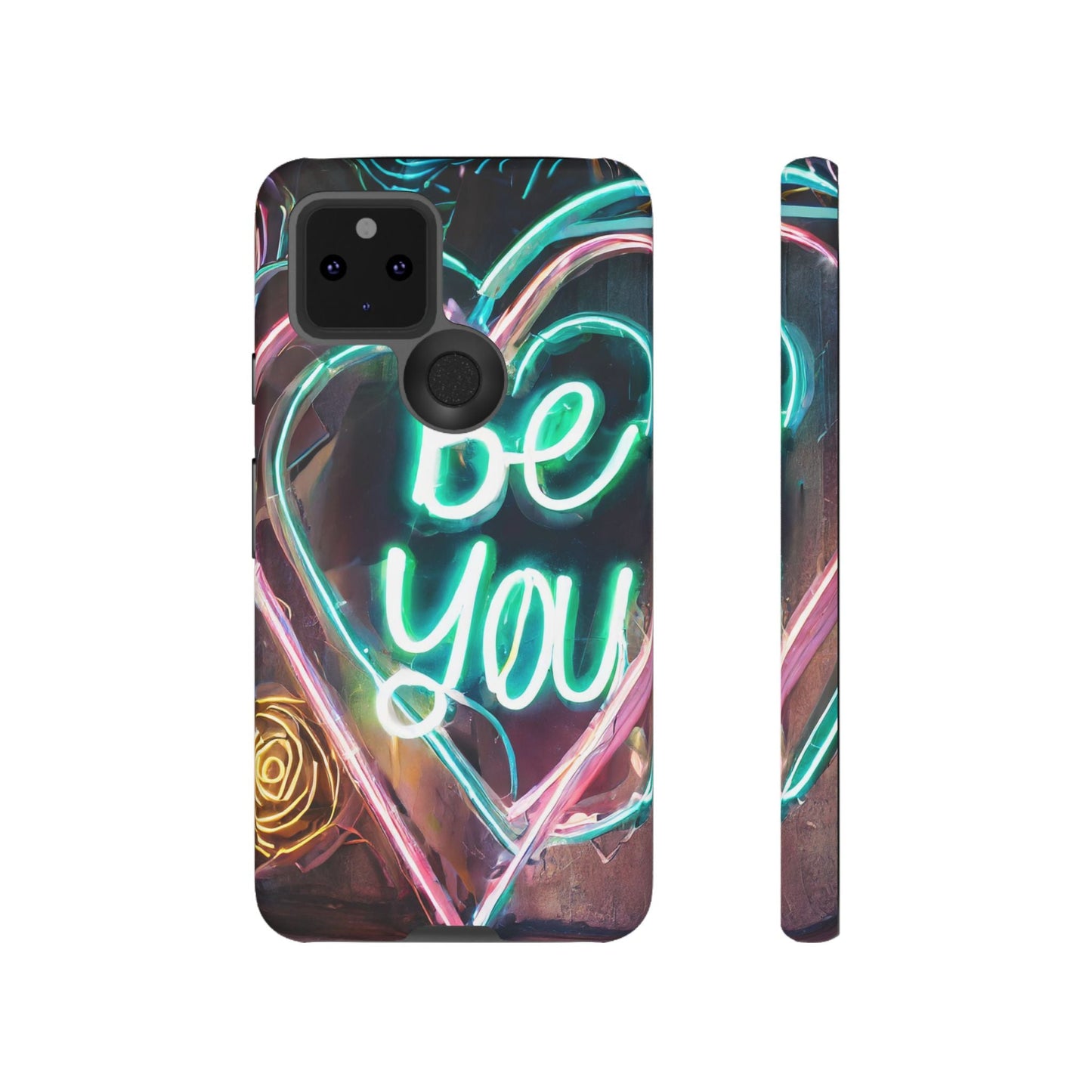 Be You Colorful Neon Heart Tough Phone Case