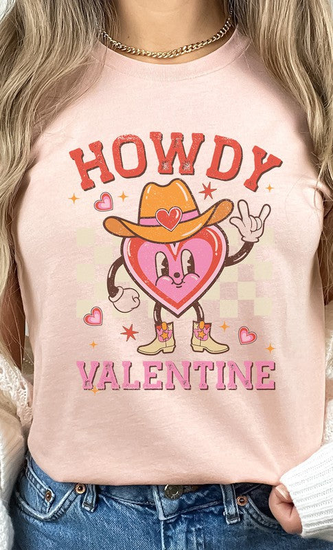 Howdy Valentine PLUS SIZE Graphic Tee - Aaria Tees