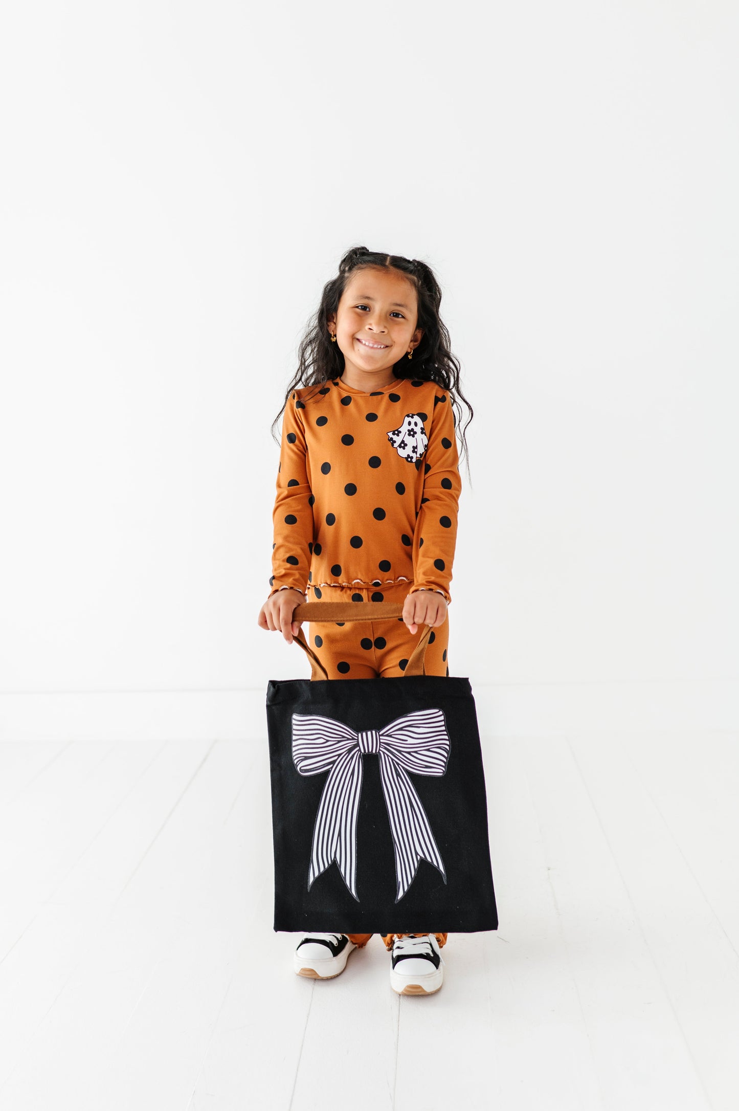 STRIPED BOW | Trick-or-Treat Bag