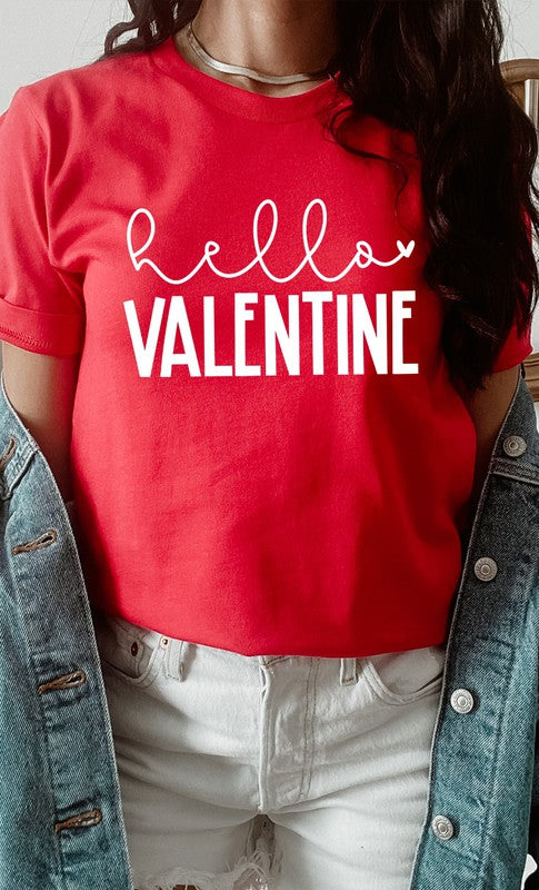 Hello Valentine Graphic Tee - Aaria Tees
