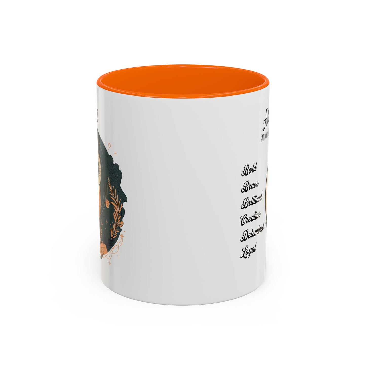 Aries Zodiac Accent Coffee Mug - Bold & Creative Zodiac Mug (11oz)