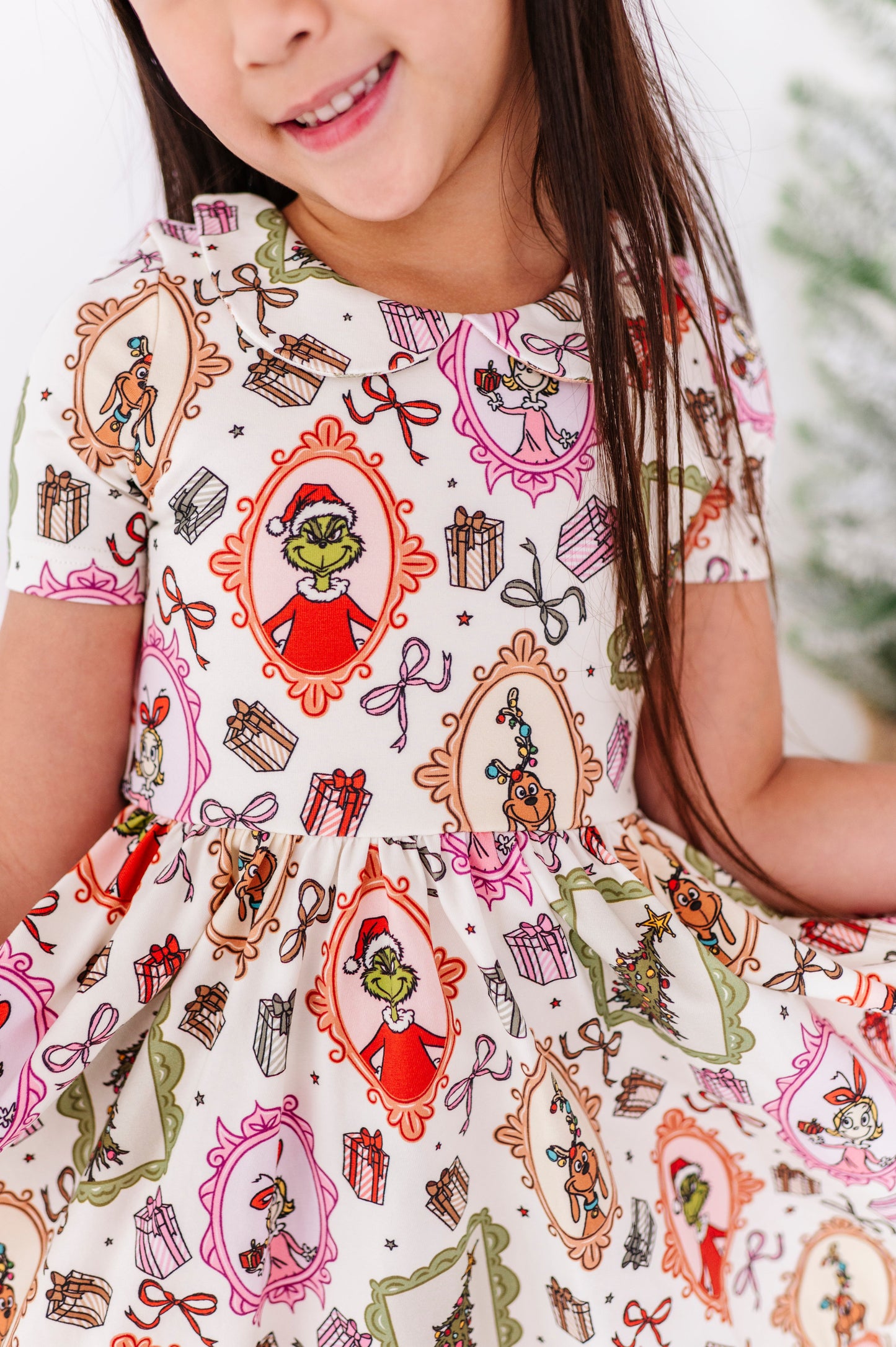 Framed Grinch | Collard Twirl Dress