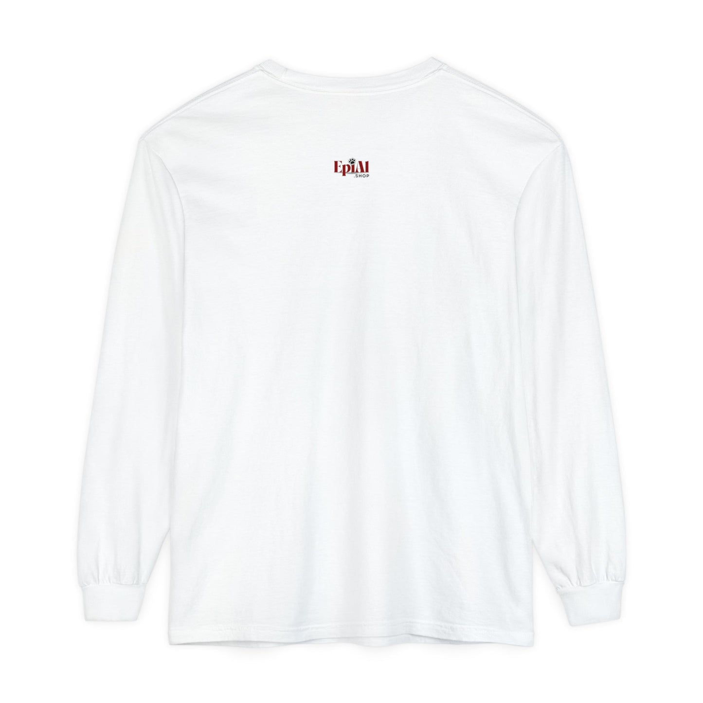 Cat Hair Accessorized Unisex Garment-dyed Long Sleeve T-Shirt