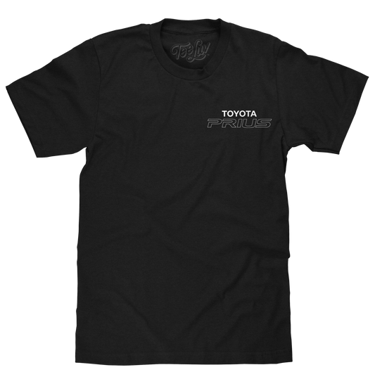 Toyota Prius Passion for the Planet Front and Back Print T-Shirt - Black