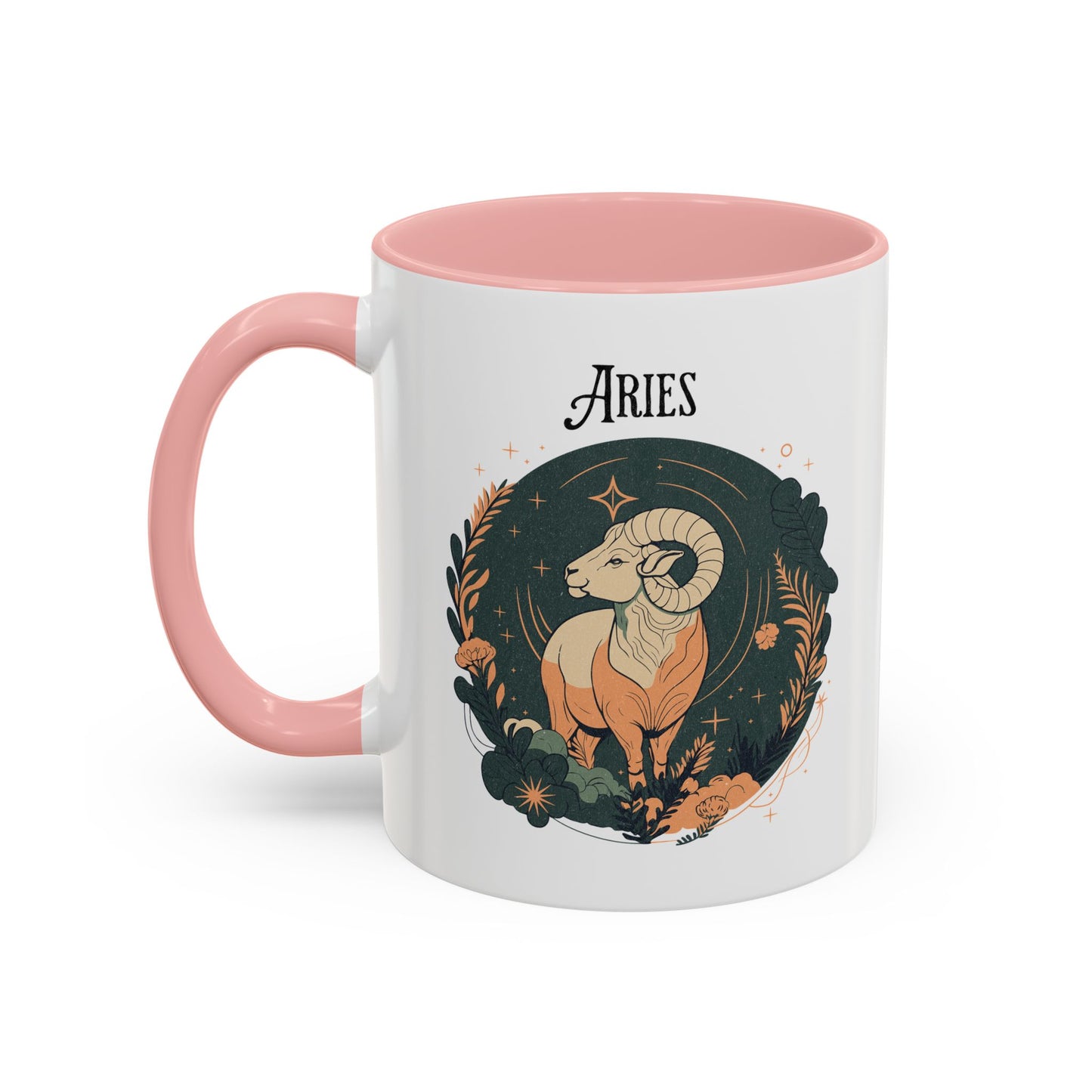 Aries Zodiac Accent Coffee Mug - Bold & Creative Zodiac Mug (11oz)