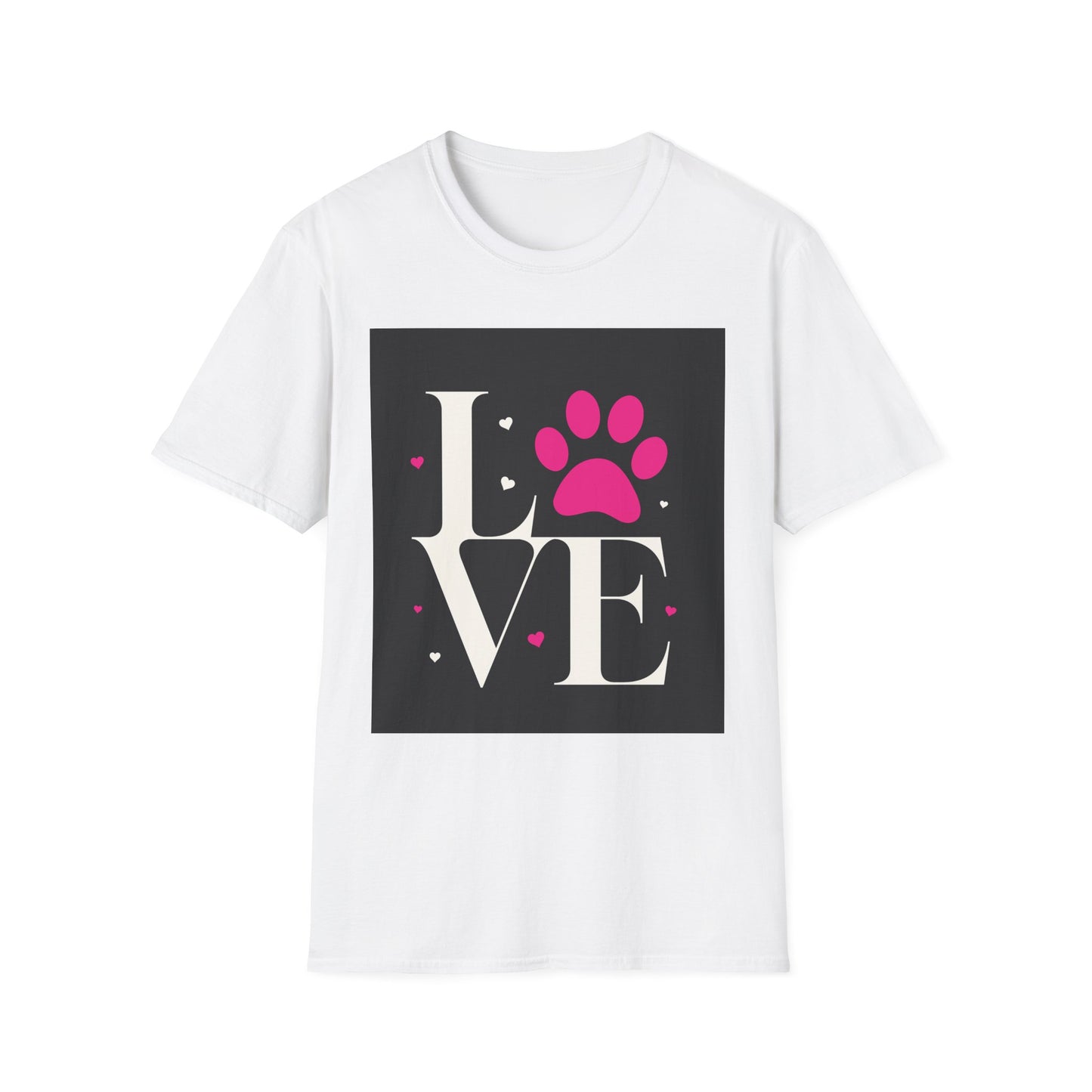 "LOVE Paw Print" Softstyle T-Shirt - Aaria Tees
