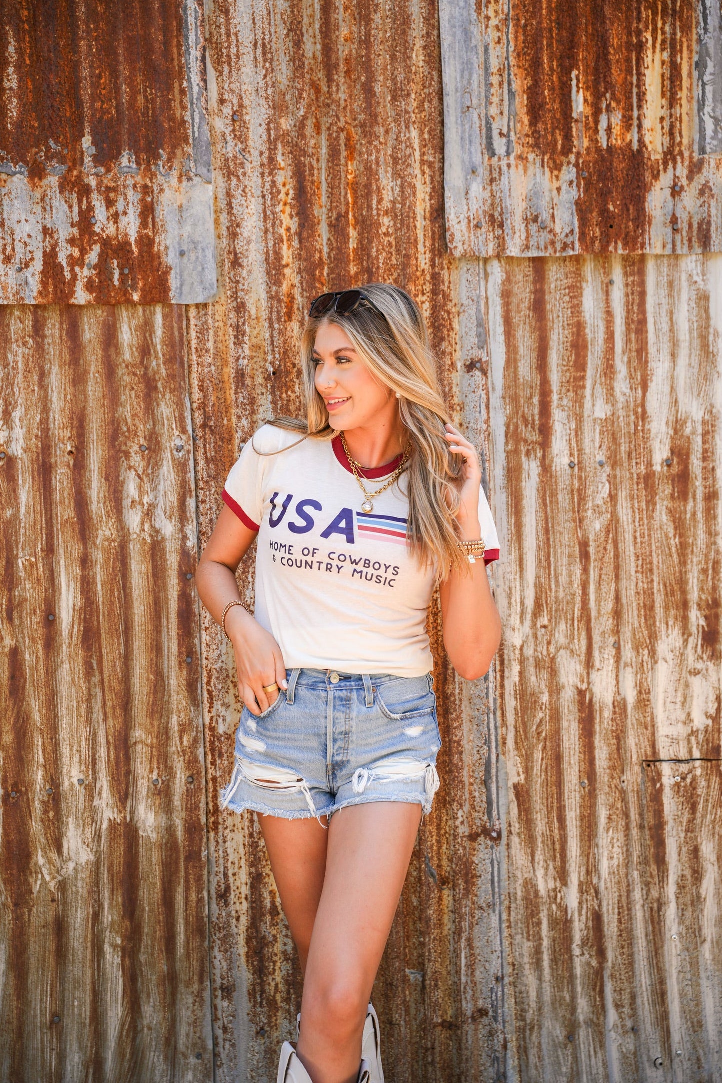 USA HOME OF THE COWBOYS TEE