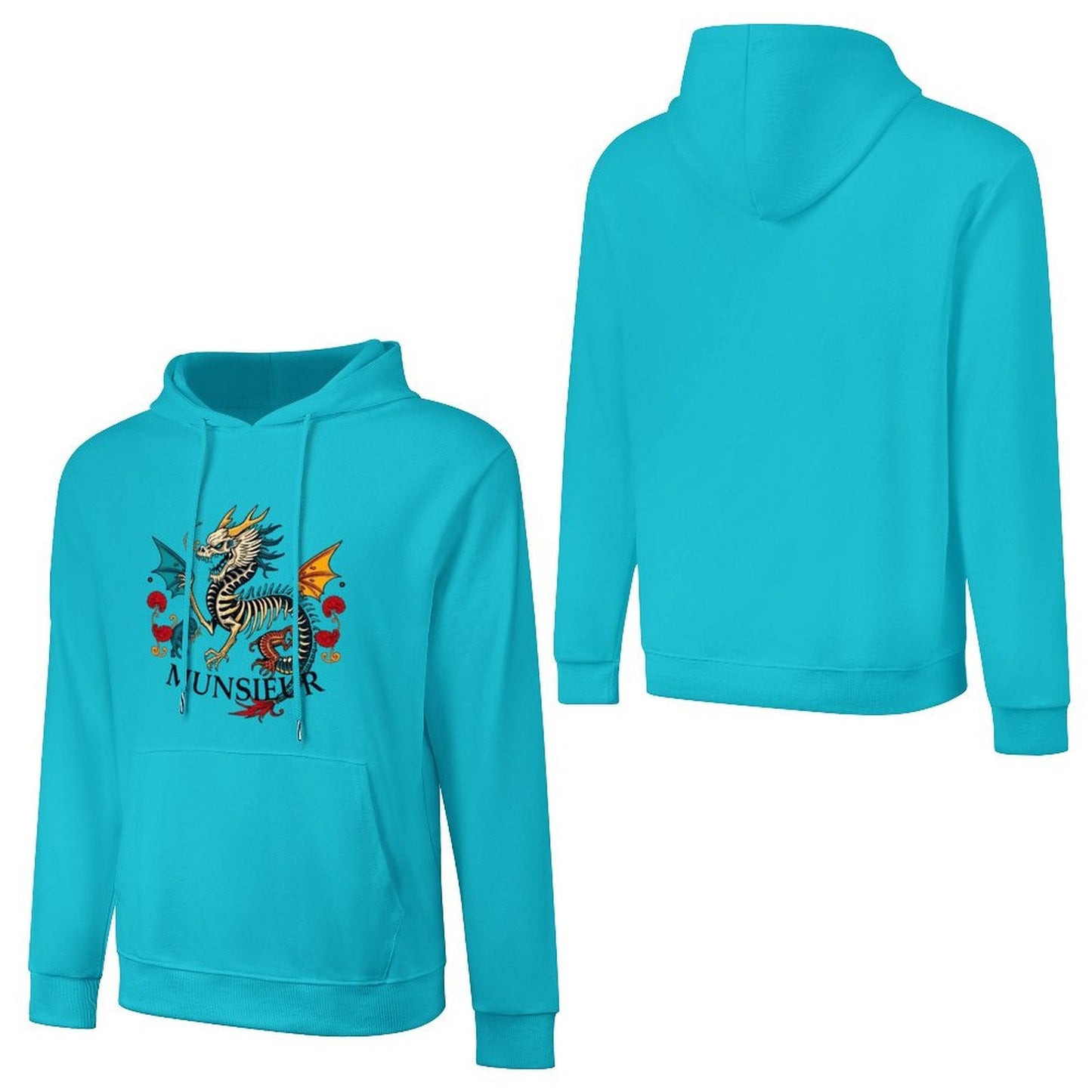 Munsieur Inferno Crest: Dragon Hoodie for Men
