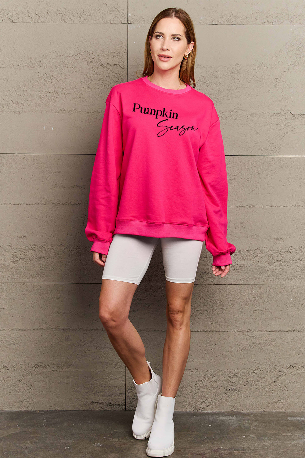 Simply Love Full Size PUMPKIN SEASON Graphic Sweatshirt - Aaria Tees