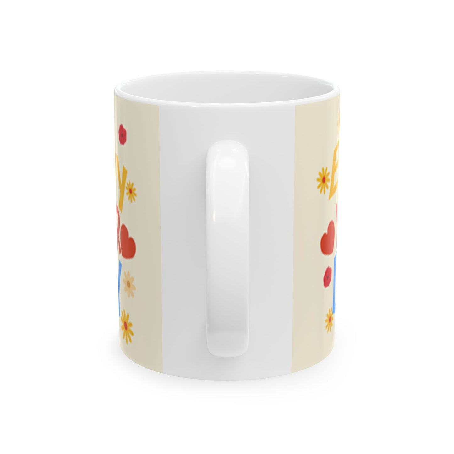 "Enjoy Your Day" Floral Ceramic Mug - Perfect Gift for Cheerful Mornings