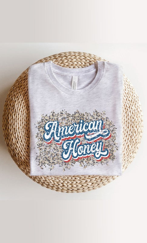 Vintage American Honey Leopard Print Graphic Tee - Aaria Tees Aaria Tees