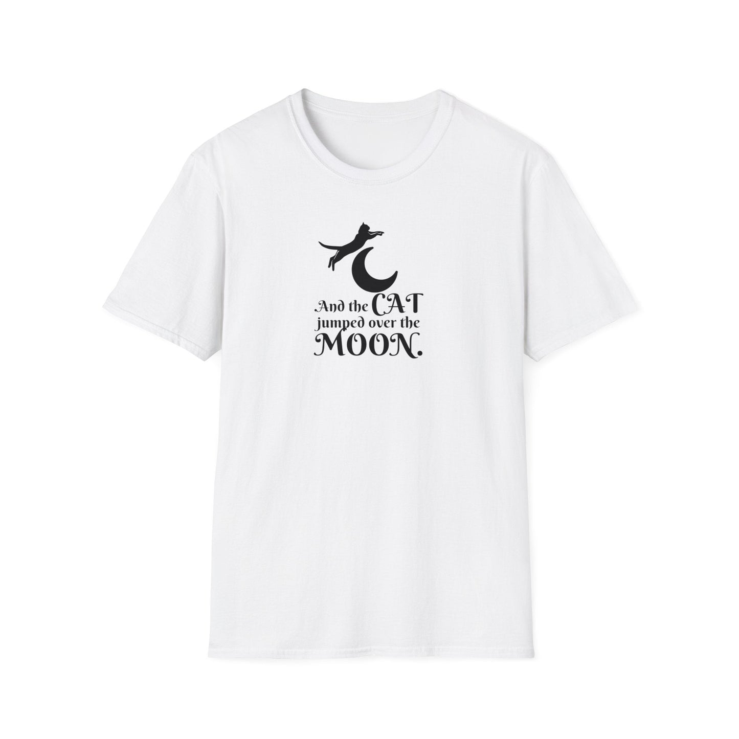 Cat Jumped Over the Moon Unisex Softstyle T-Shirt