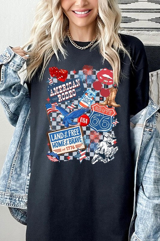 4th of July Collage Graphic Plus Heavy Cotton Tee