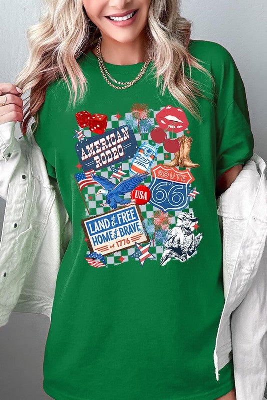 4th of July Collage Graphic Plus Heavy Cotton Tee