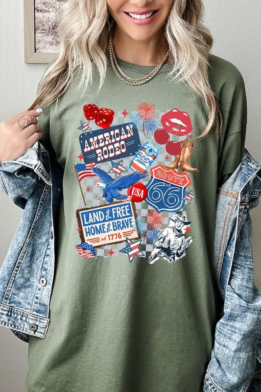 4th of July Collage Graphic Plus Heavy Cotton Tee