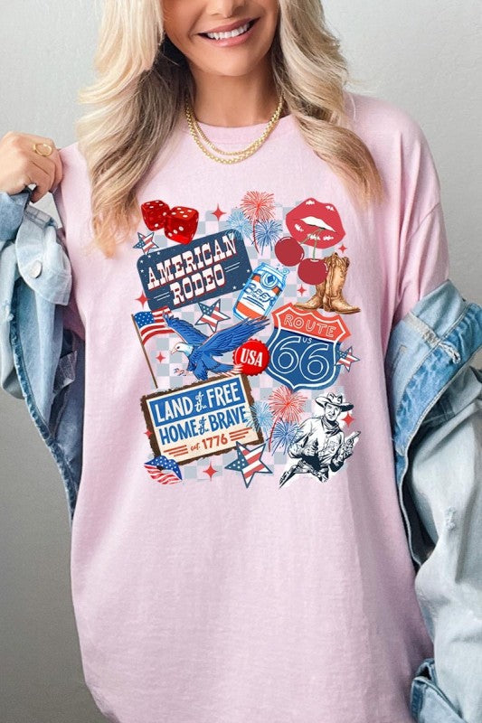 4th of July Collage Graphic Plus Heavy Cotton Tee