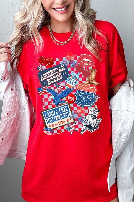 4th of July Collage Graphic Plus Heavy Cotton Tee