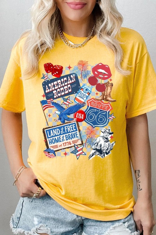 4th of July Collage Graphic Plus Heavy Cotton Tee