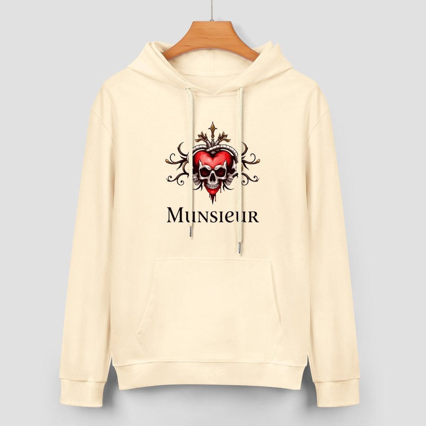 Munsieur Deadly Love: Skull Hoodie for Men