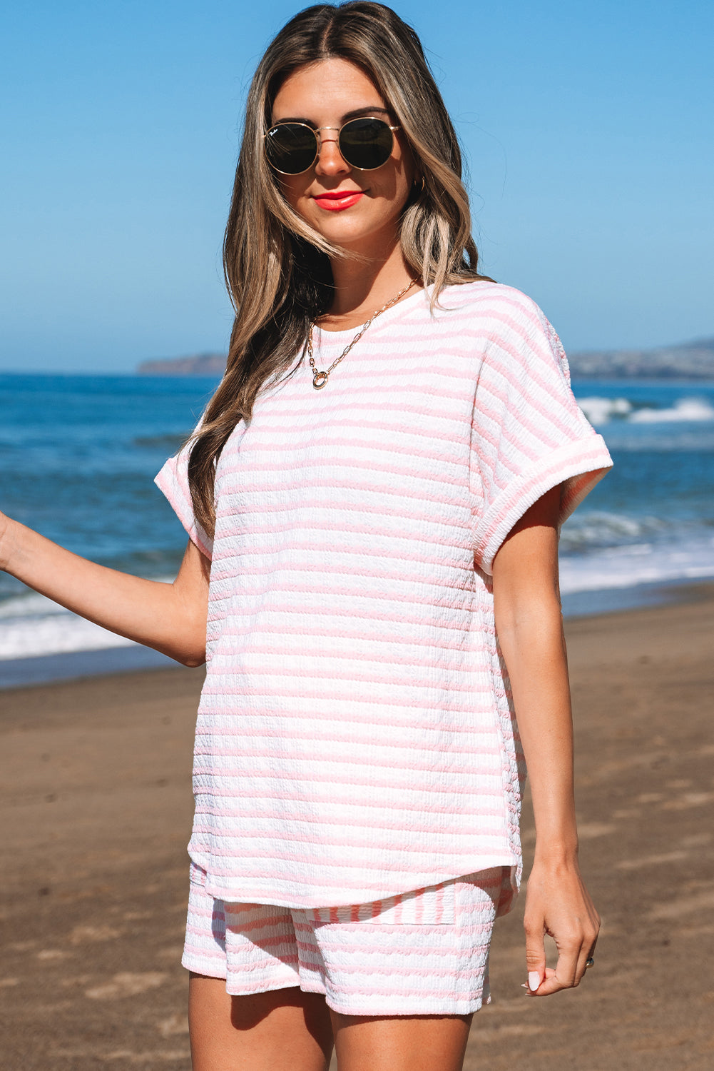 Milana Stripe Knitted Set Aaria Tees