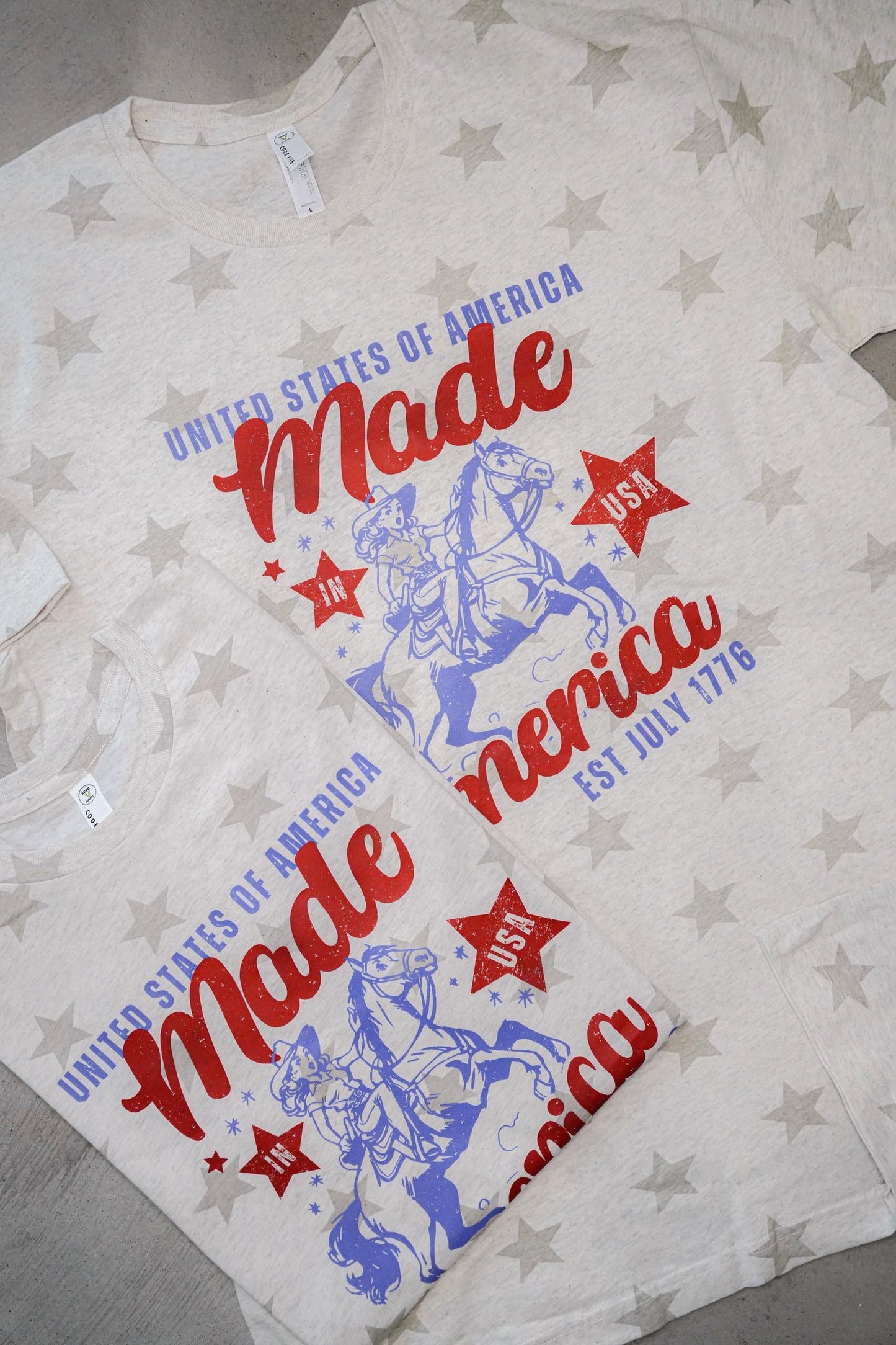STAR SPANGLED COWGIRL TEE