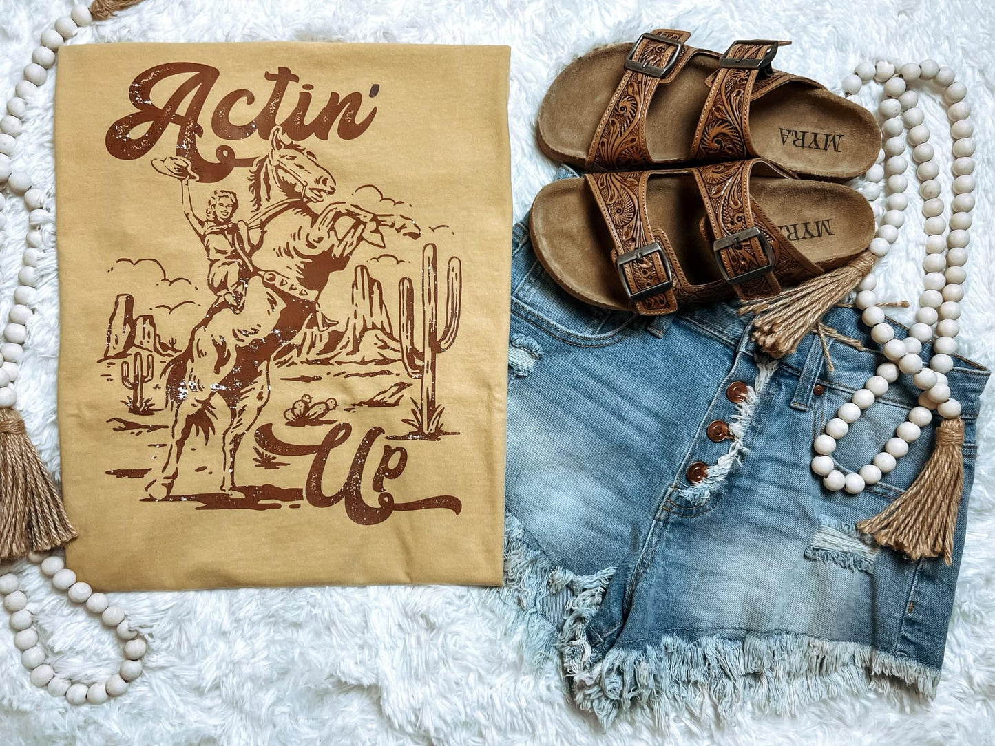 Actin' Up Graphic Tee, Comfort Colors - Aaria Tees