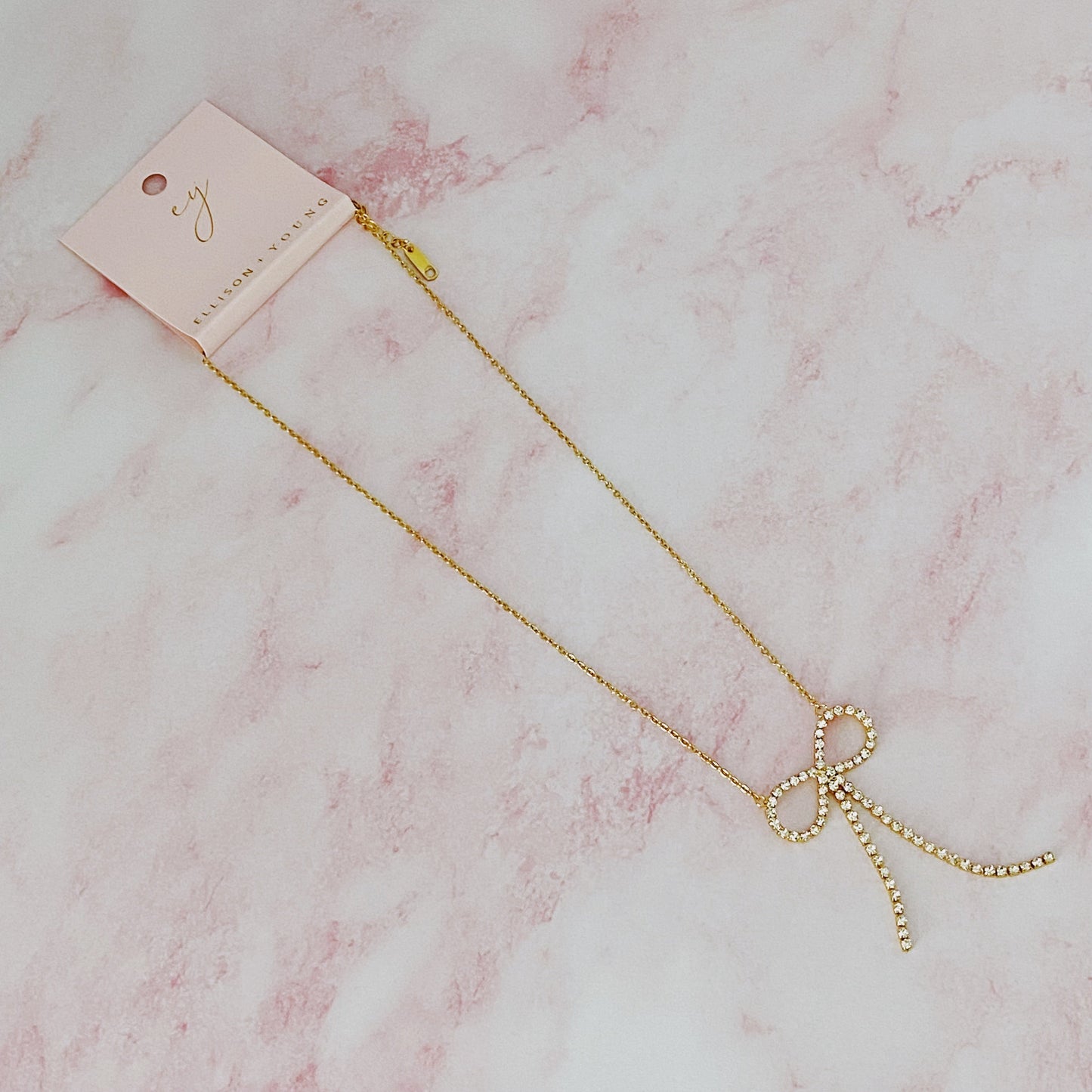 Adorable Shine Bow Necklace - Aaria Tees