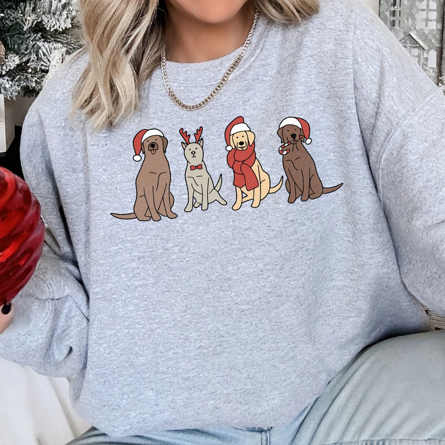 Adorable Christmas Dogs Sweatshirt