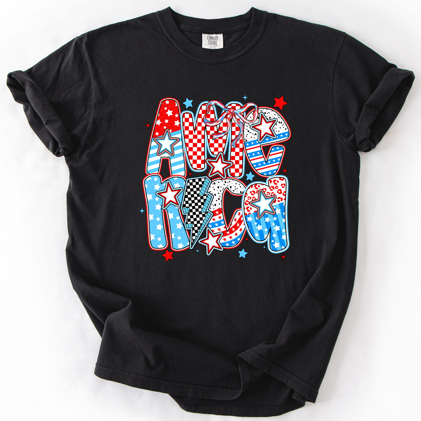 America, Colorful, Patriotic, USA, Fourth Of July, Comfort Colors T-Shirt