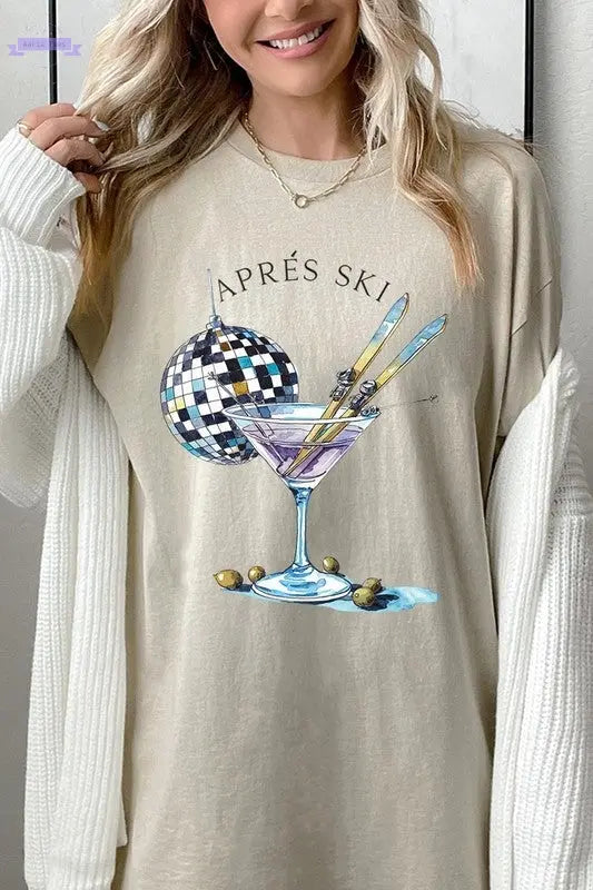 Apres Ski Club Graphic Plus Heavy Cotton Tee Color Bear Aaria Tees