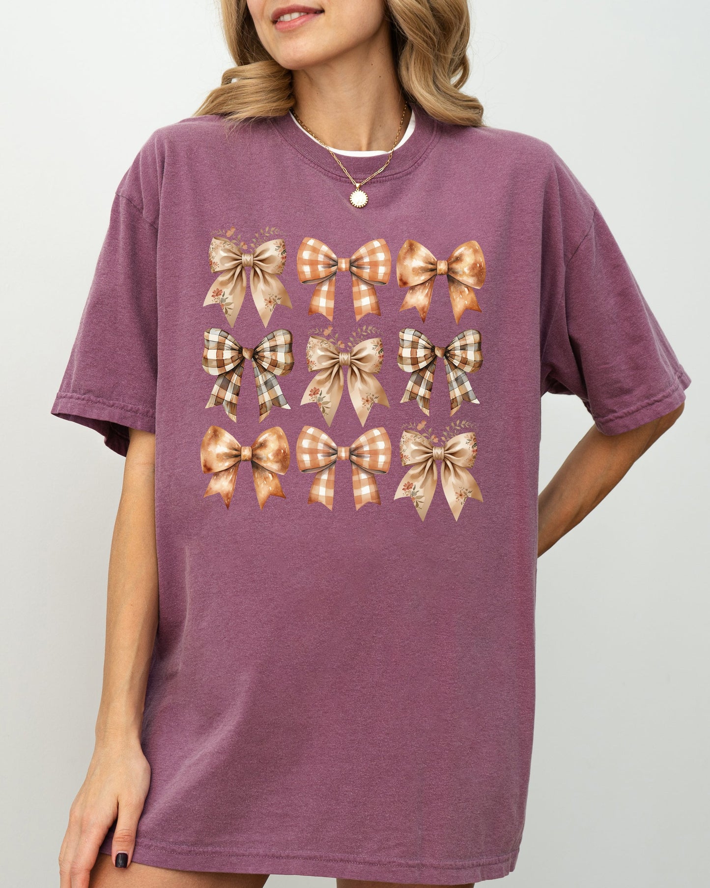 Autumn Ribbons, Bows, Coquette, Girly, Thanksgiving, Fall, Halloween Shirt Comfort Colors T-Shirt