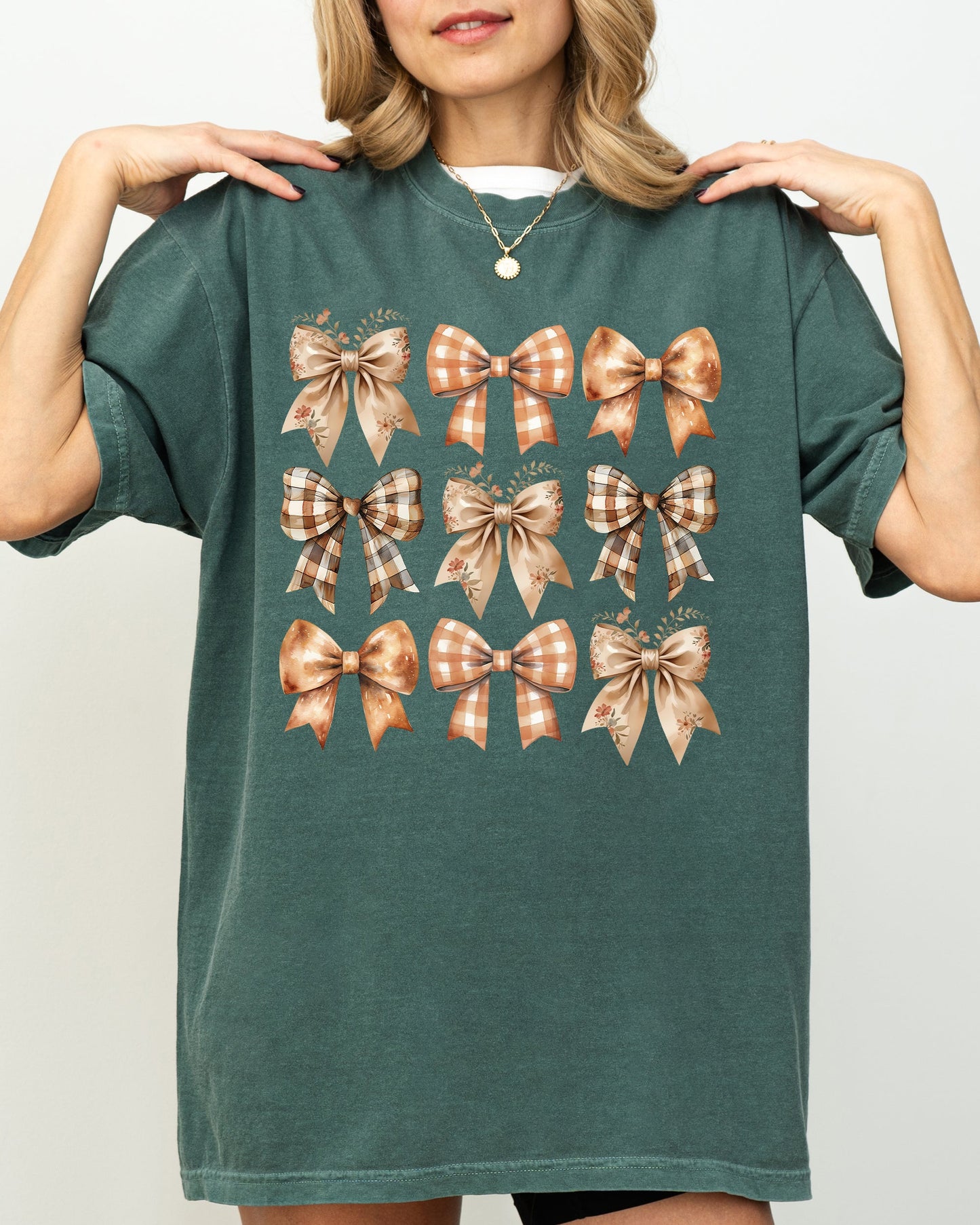 Autumn Ribbons, Bows, Coquette, Girly, Thanksgiving, Fall, Halloween Shirt Comfort Colors T-Shirt