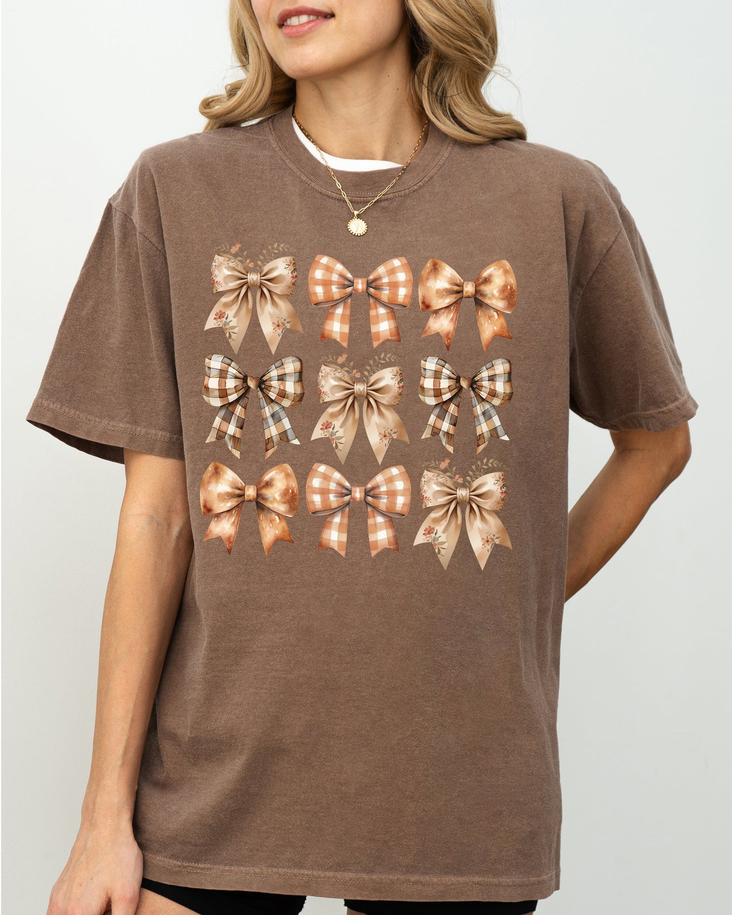 Autumn Ribbons, Bows, Coquette, Girly, Thanksgiving, Fall, Halloween Shirt Comfort Colors T-Shirt