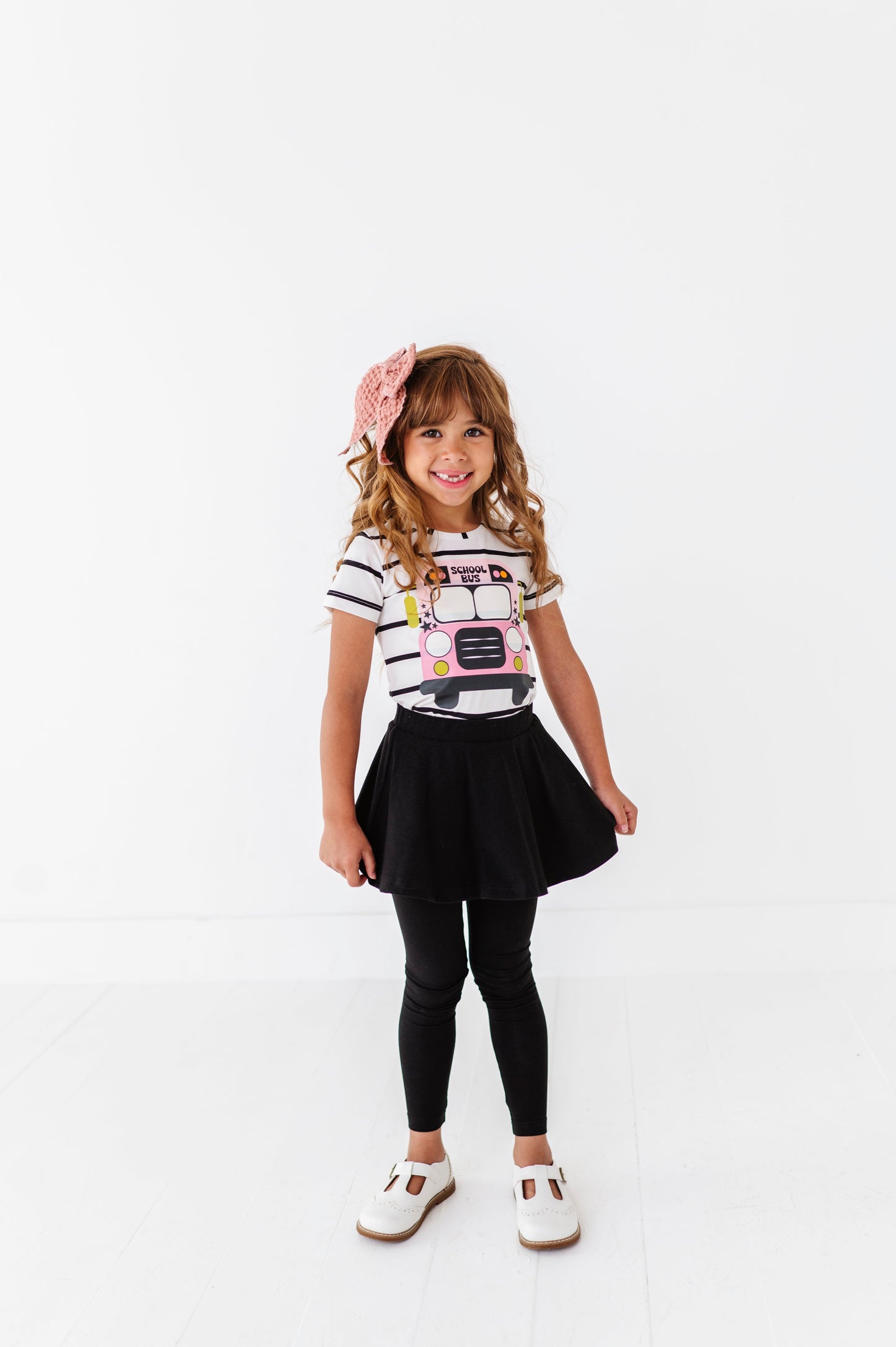 Black Skirted Slim Leggings