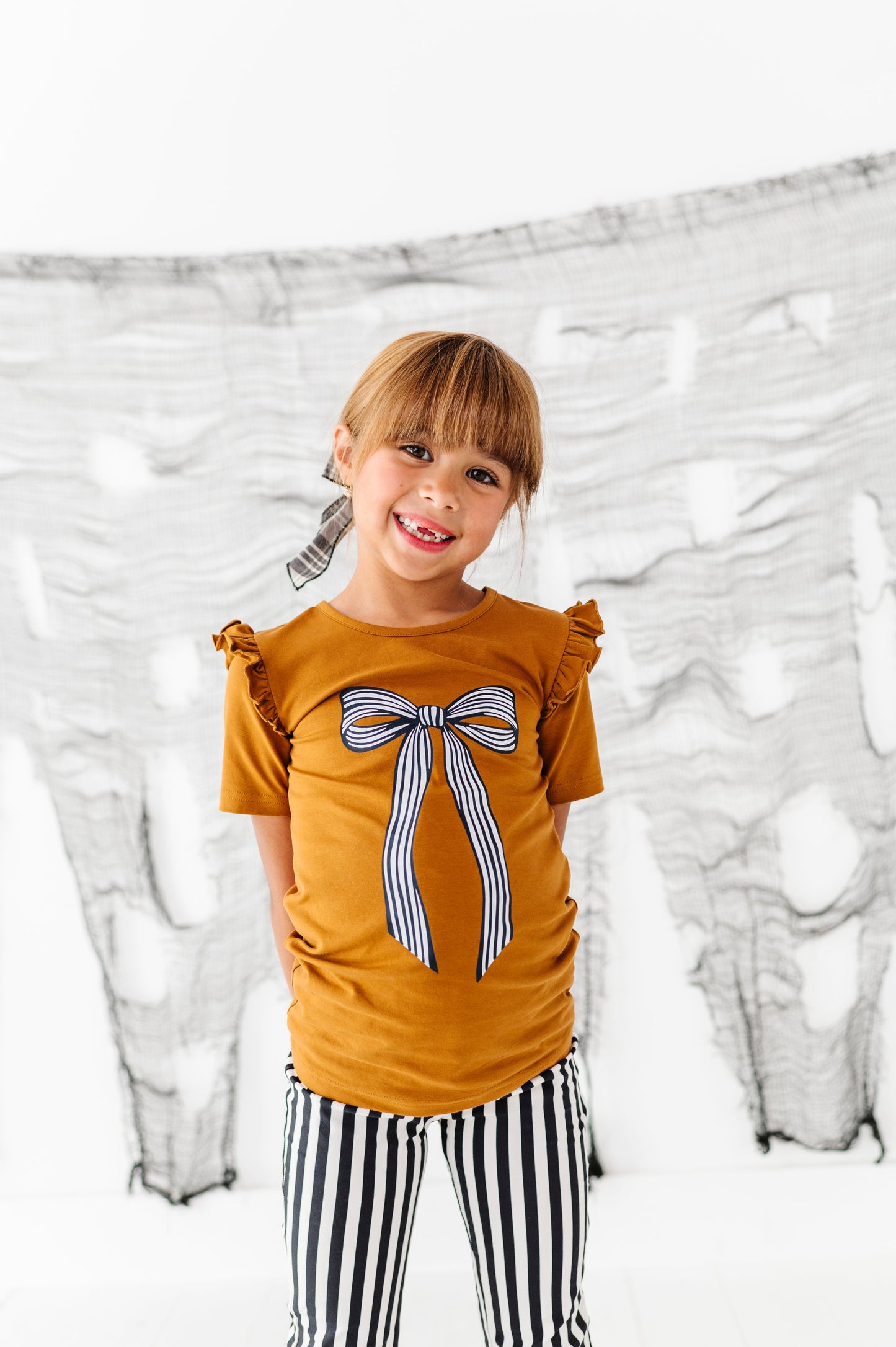 Striped Bow| TEE