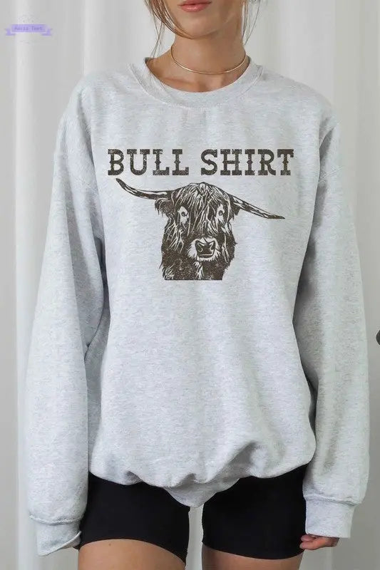 BULL SHIRT GRAPHIC SWEATSHIRT PLUS SIZE - Aaria Tees Aaria Tees