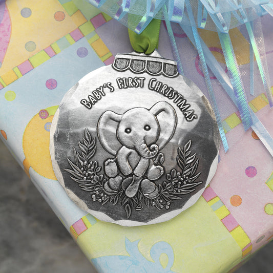 Baby's First Christmas Elephant Ornament