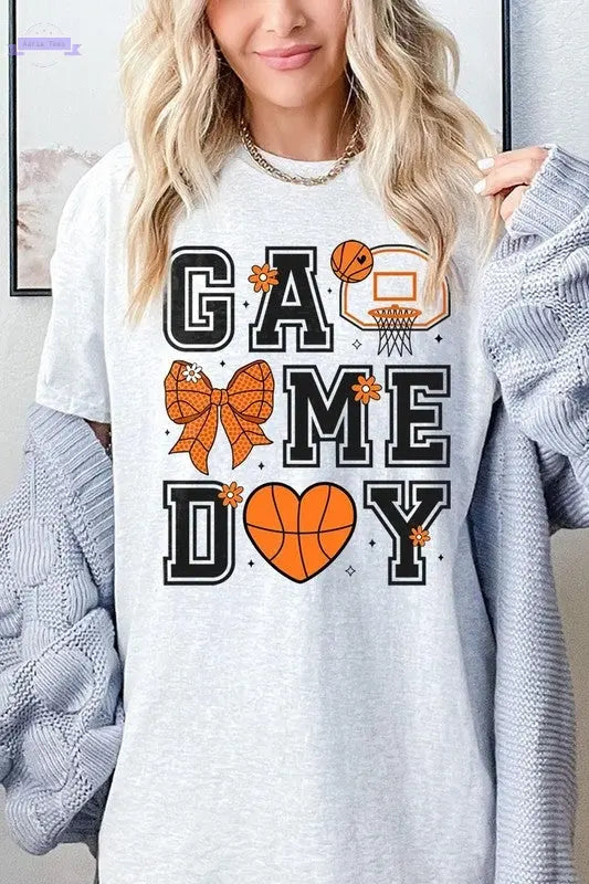 Basketball Game Day Graphic Plus Heavy Cotton Tee Color Bear Aaria Tees