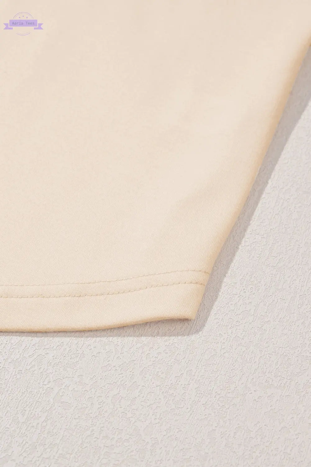 Beige Star Shape Studded Crew Neck Plus Size T Shirt Aaria Tees