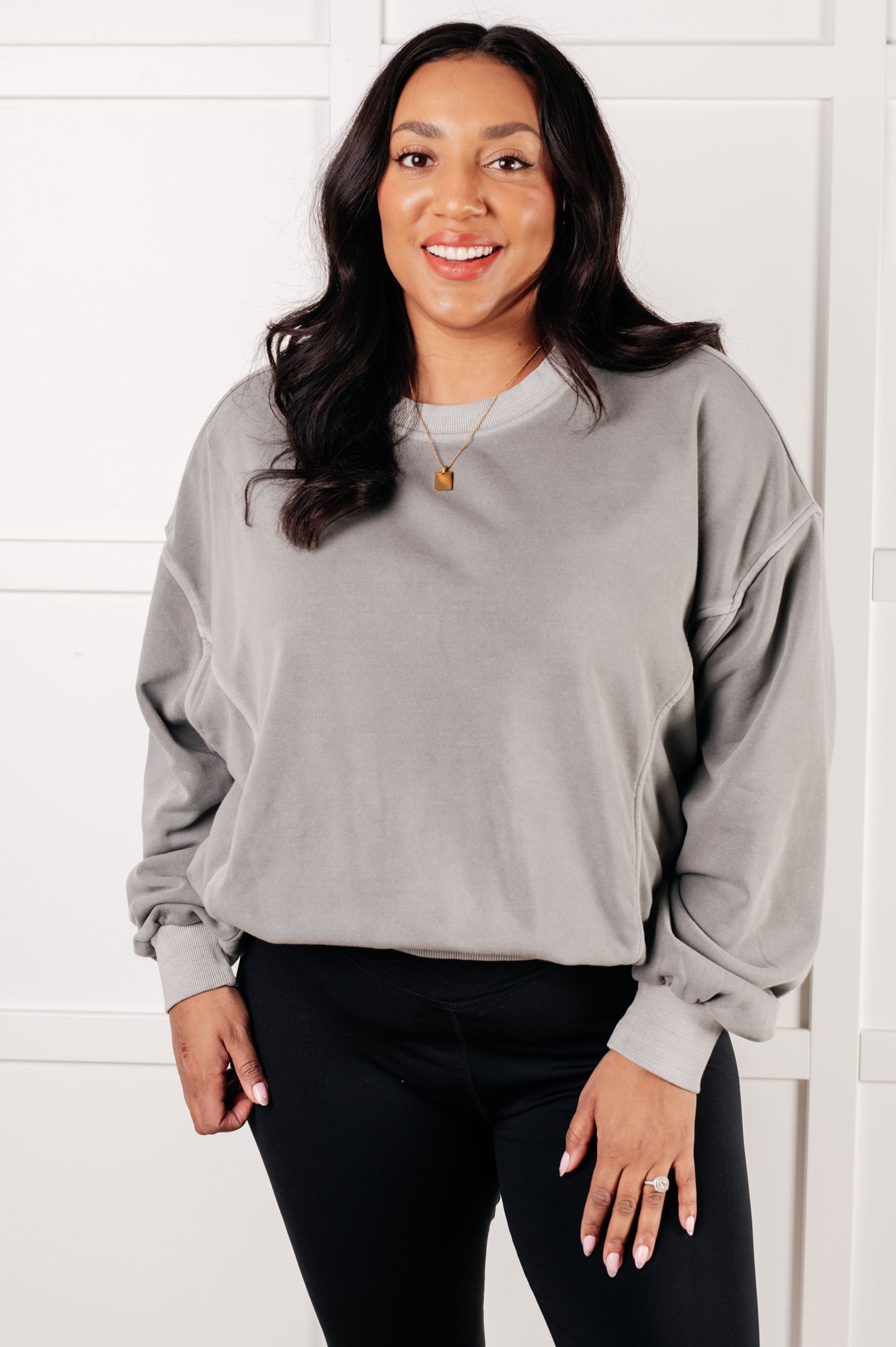 Beyond the Basics Pullover in Sleet (Online Exclusive)