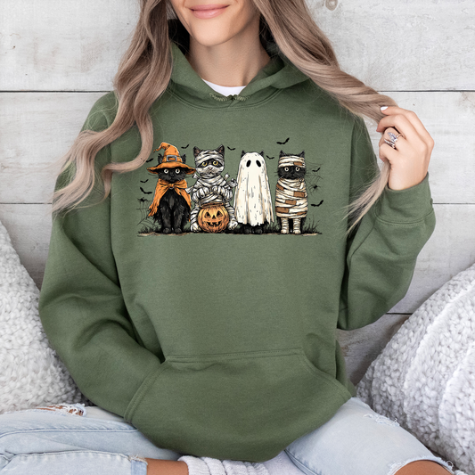 Black Cats Pumpkin, Ghosts Cats, Retro Halloween, Gothic, Halloween Cat Mama Shirt, Autumn, Black Cat, Graphic Hoodie, Hooded Sweatshirt